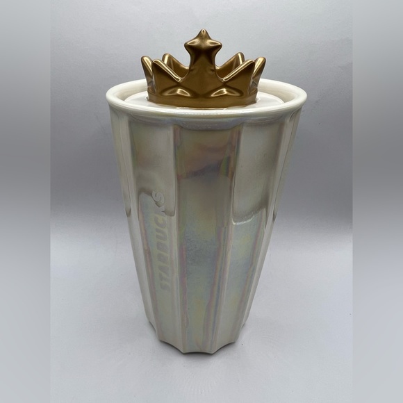 Starbucks Other - Starbucks China - Anniversary 2020 - Gold Crown Pearlescent Double Wall Traveler